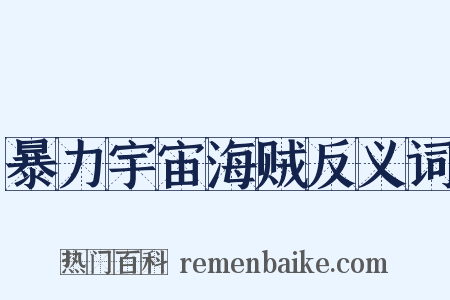 暴力宇宙海贼反义词是什么意思的图片